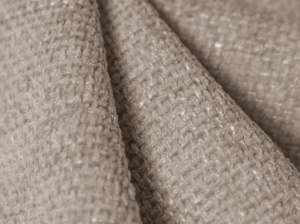MODUL SEZLONG MILEY, PE DREAPTA, BEJ, CU TAPITERIE DIN TEXTIL CHENILLE HAGA, MICADONI - Img 5