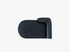 MODUL SEZLONG MILEY, PE STANGA, ALBASTRU, CU TAPITERIE DIN TEXTIL CHENILLE HAGA, MICADONI - Img 4