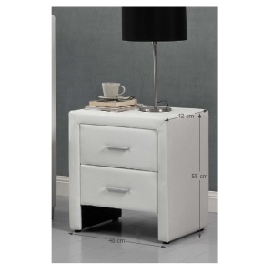 NOPTIERA DIN PIELE ECO ALB CASTEL STIL MODERN TK