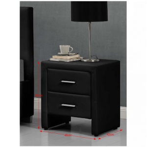 NOPTIERA DIN PIELE ECO NEGRU CASTEL STIL MODERN TK - Img 3