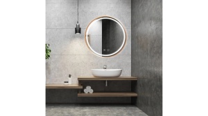 OGLINDA BAIE REA MMJ, CU LED, 60CM, AURIU ROSE PERIAT, DIN STICLA, CALITATE SUPERIOARA - Img 4