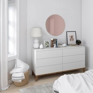 OGLINDA BEVY OVAL 24 SMOKE, CUPRU, STIL MODERN B2