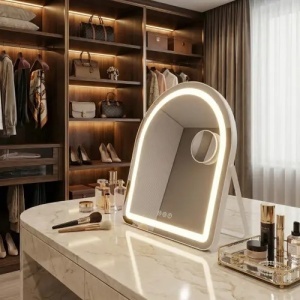 OGLINDA COSMETICA PENTRU MACHIAJ, CU LED, GLAM 40X45, ALBA