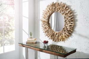 OGLINDA DECORATIVA 80CM, RIVERSIDE, NATURAL, COD 36577, STIL RUSTIC UNICAT