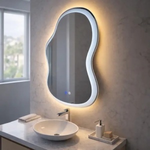 OGLINDA PENTRU BAIE, CU LED UNO DOUBLE 80x55 cm, CALITATE SUPERIOARA
