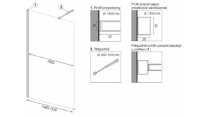PARAVAN DE DUS REA AERO N, 110CM, CROM, DIN STICLA, CALITATE SUPERIOARA - Img 8