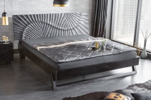 PAT 180X200CM, SCORPION, DIN LEMN MASIV MANGO NEGRU, SCULPTAT MANUAL, ARTIM GROUP SELECTION - Img 2