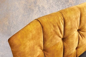 PAT BOUTIQUE 180X200CM, CATIFEA FINA, MICROFIBRA GALBENA, COD 41667, MODEL DEOSEBIT - Img 4