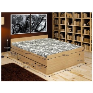 PAT DUBLU CU 3 SERTARE 160x200 DUET 80262 STIL MODERN TK - Img 2