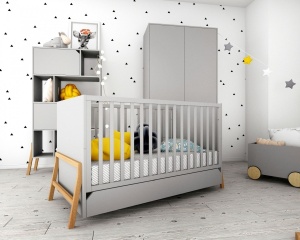 PAT PENTRU CAMERA BEBELUS LOTTA GRI DESIGN SCANDINAV BA - Img 1