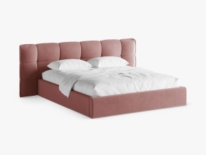 PAT TAPITAT ERIC, 200X200, FLAMINGO, CU TAPITERIE DIN CATIFEA VELVET CAZINO, MICADONI