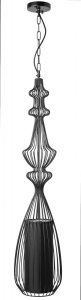 PENDUL AGRA A APP034-1CP, 20x90 cm, NEGRU, DIN OTEL SI METAL DE INALTA CALITATE, STIL MODERN, TU - Img 2