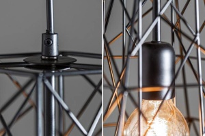 PENDUL CAGE S NEGRU STIL INDUSTRIAL COD: 39317 - Img 3