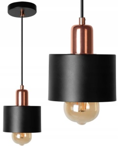 PENDUL CALI APP001-1CP, 10x125 cm, NEGRU SI AURIU ROZE, DIN ALUMINIU, STIL MODERN, TU