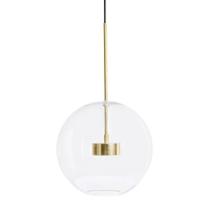 PENDUL CAPRI 60 LED, DIN ALUMINIU SI STICLA, AURIU/TRANSPARENT, STIL MODERN, B2