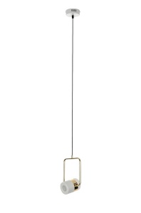 PENDUL CU LED-URI BLINK 1, AURIU/ALB MAT, DIN ALUMINIU SI PLASTIC OPAL, STIL MODERN, B2 - Img 2
