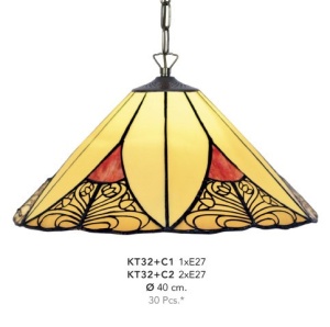 PENDUL DEOSEBIT TIFFANY, COD KT32+C2, DIN METAL SI STICLA