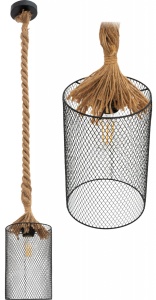 PENDUL LH20143, LOFT STYLE, 23,5x15/75 cm, NEGRU SI MARO, DIN METAL SI SFOARA, STIL MODERN, TU