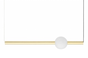 PENDUL LIBRA 90, AURIU, DIN METAL SI STICLA, STIL MODERN, B2 - Img 2