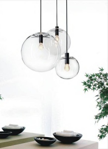 PENDUL SANDRA 30, NEGRU/TRANSPARENT, DIN METAL SI STICLA, STIL MODERN - Img 7