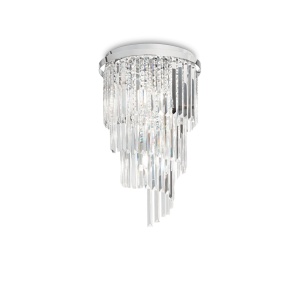 PLAFONIERA CARLTON PL8, CROM, DIN CRISTAL, STIL MODERN