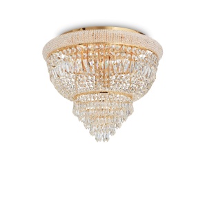 PLAFONIERA DUBAI PL6, AURIU, DIN CRISTAL, STIL CLASIC