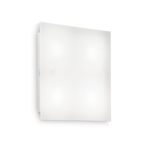PLAFONIERA FLAT PL4 D40, ALB, DIN METAL, STIL MODERN