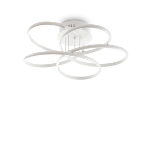 PLAFONIERA KAROL PL D65, ALB, DIN METAL, STIL MODERN
