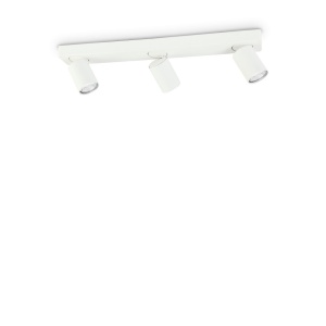 PLAFONIERA RUDY PL3 ROUND, ALB, DIN ALUMINIU, STIL MODERN