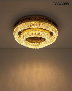 PLAFONIERA SAVOY 2 GOLD, CONFECTIONATA DI METAL SI STICLA, STIL MODERN - Img 3