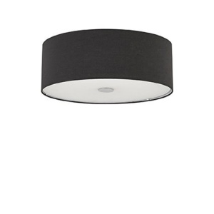 PLAFONIERA WOODY PL4, NEGRU, DIN METAL, STIL MODERN