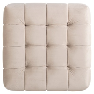 POUF MERROL CREAM FUSION 02, S5153, CONFECTIONAT DIN METAL, SPUMA, LEMN SI 100% POLIESTER, STIL MODERN - Img 4