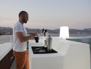 PULT DE BAR ILUMINAT SICILIA 120 C STIL MODERN B2 - Img 1