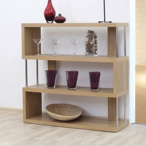 RAFT/BIBLIOTECA BENITO, STEJAR/CROM, DIN PAL LAMINAT, STIL MODERN, TK