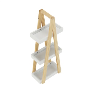 RAFT DE DEPOZITARE ARVEN, ALB/NATURAL, DIN LEMN/MDF, STIL MODERN, TK - Img 6