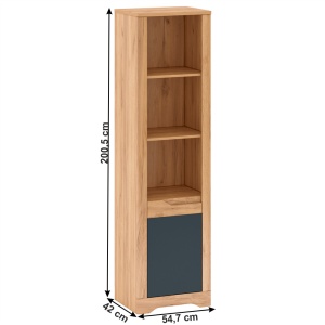 RAFT DESCHIS FIDEL R2, MODEL DREAPTA, STEJAR CRAFT AURIU/GRI GRAFIT, DIN DTD LAMINAT SI MDF, STIL MODERN, TK - Img 2