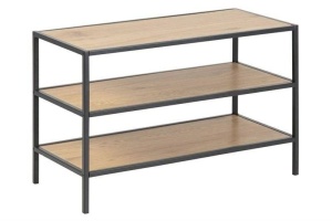 RAFT PENTRU PANTOFI DIN MDF, FURNIR SI METAL, SEAFORD, STIL INDUSTRIAL, B2