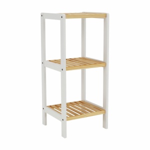 RAFT POLIVALENT TRIGO TYPE 3, ALB/NATURAL, DIN MDF SI LEMN MASIV, STIL MODERN, TK - Img 1
