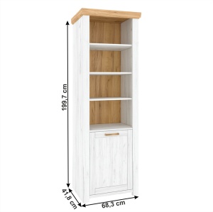 RAFT R SUDBURY, STEJAR CRAFT AURIU/STEJAR CRAFT ALB, DIN DTD LAMINAT SI MDF, STIL MODERN, TK - Img 3