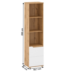RAFT VINCO R1, MODEL STANGA, STEJAR WOTAN/ALB EXTRA LUCIOS HG, DIN DTD LAMINAT SI MDF, STIL MODERN, TK - Img 3