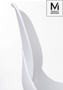SCAUN ALB DIN POLIPROPILENA LEAF WOOD STIL MODERN B2 - Img 4