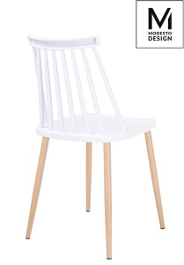 SCAUN ALB DIN POLIPROPILENA RIBS STIL MODERN B2 - Img 2