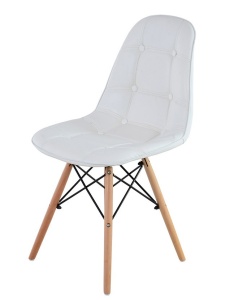 SCAUN BUCATARIE/LIVING RETRO TUY DIN LEMN/ METAL SI PIELE ECO