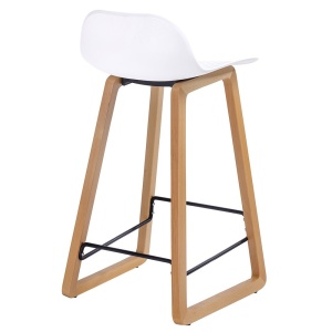 SCAUN DE BAR ALB LOTUS STIL MODERN B2 - Img 3