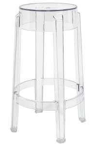 SCAUN DE BAR CHARLES 65 TRANSPARENT, DIN POLICARBONAT, B2 - Img 1