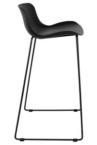 SCAUN DE BAR COMA 76, NEGRU, CONFECTIONAT DIN POLIPROPILENA SI METAL, STIL MODERN - Img 2