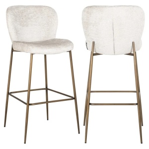 SCAUN DE BAR DARBY CREAM FUSION 02, S4713, CONFECTIONAT DIN 100% POLIESTER SPUMA SI METAL, RICHMOND INTERIORS