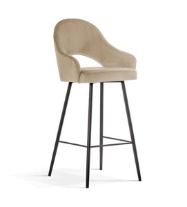 SCAUN DE BAR GODA 70, BEJ/NEGRU, STIL MODERN