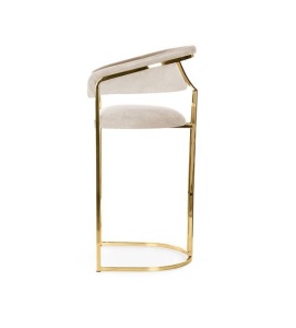SCAUN DE BAR MARCILLE 2 70, BEJ/AURIU, STIL MODERN - Img 3