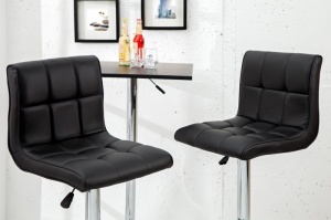 SCAUN DE BAR NEGRU MODENA 36918 DESIGN MODERN - Img 1